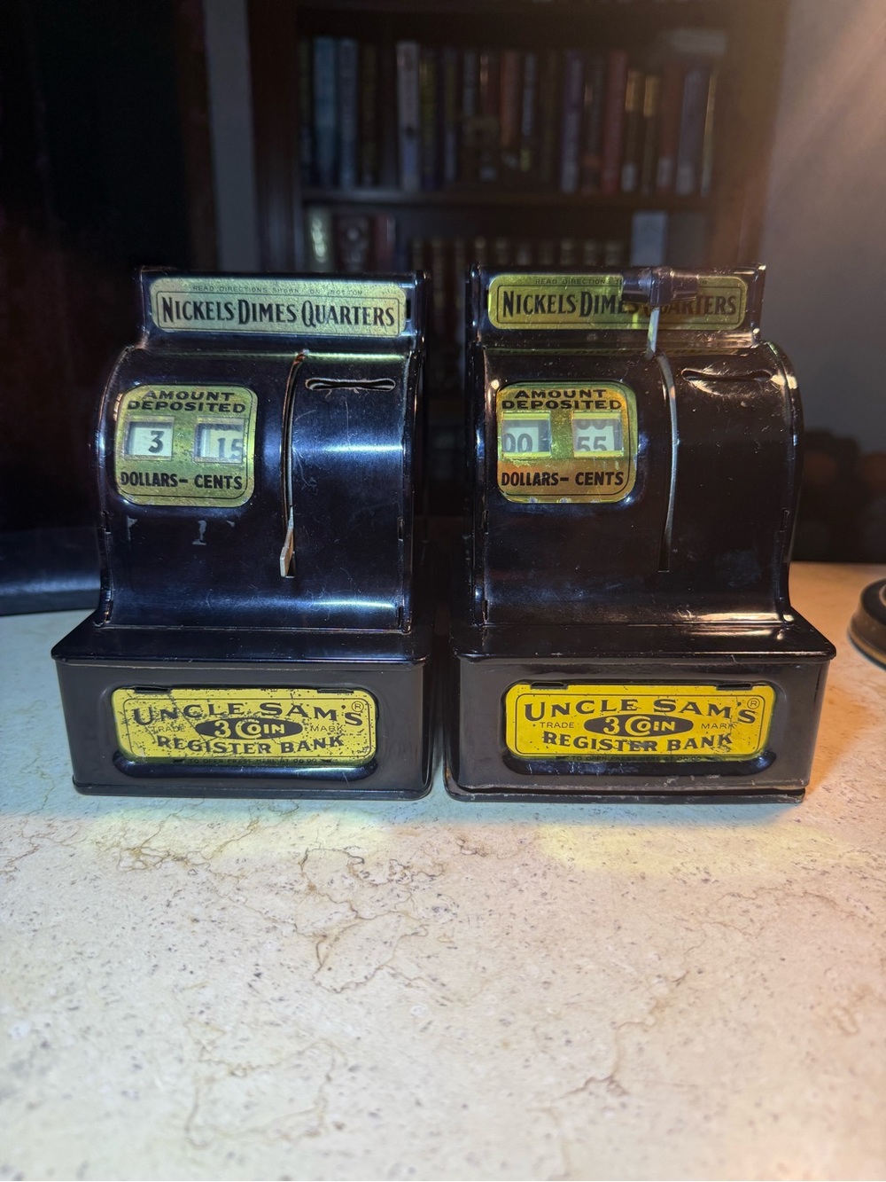 Vintage Uncle Sam’s 3 Coin Banks